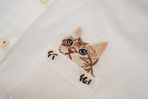 CAT IN POCKET SHIRT