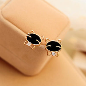 DIAMOND SMILE CAT EARRING